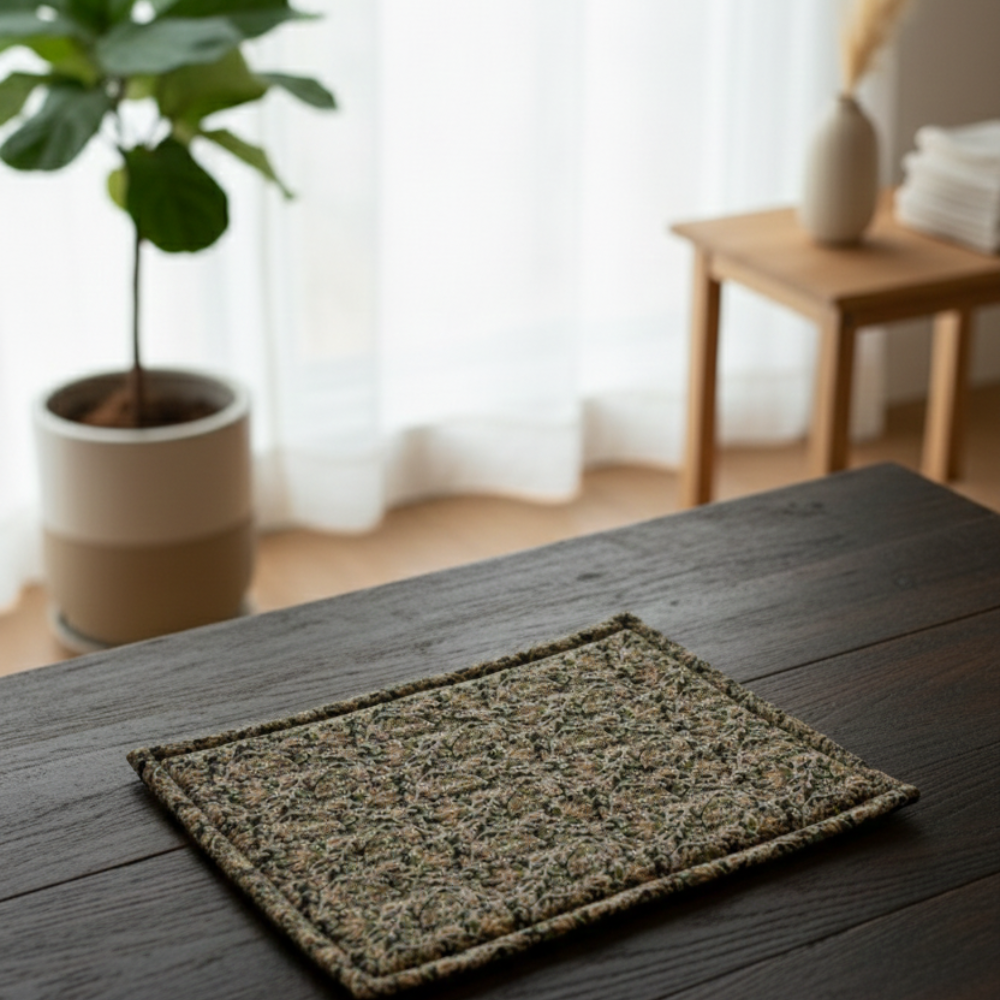 Hand Made Korai Grass Soft Puja Asan