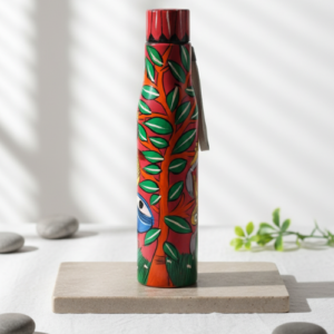 Hand-Painted Pattachitra Stainless Steel Water Bottle