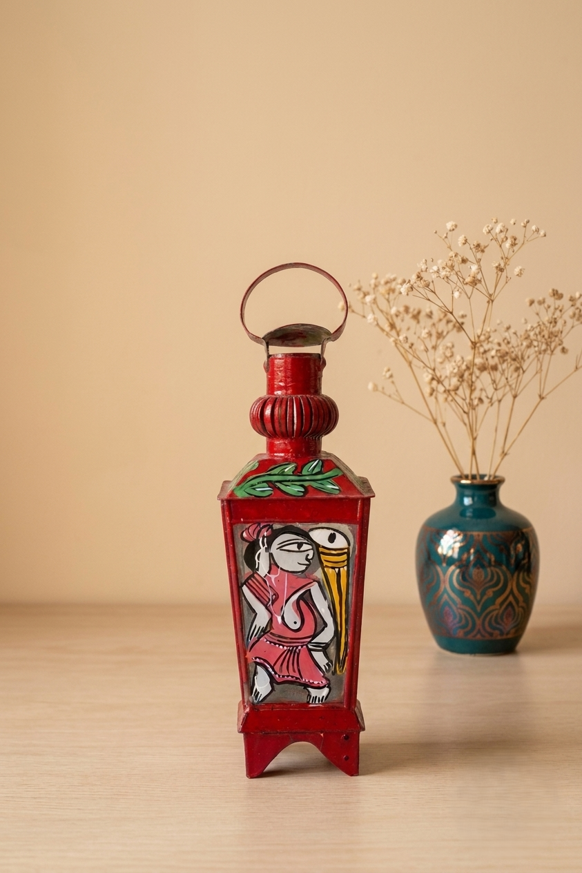 Hand-Painted Pattachitra Lantern (Tin)