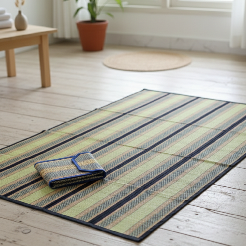 Handmade Korai Grass Yoga Mat – Natural