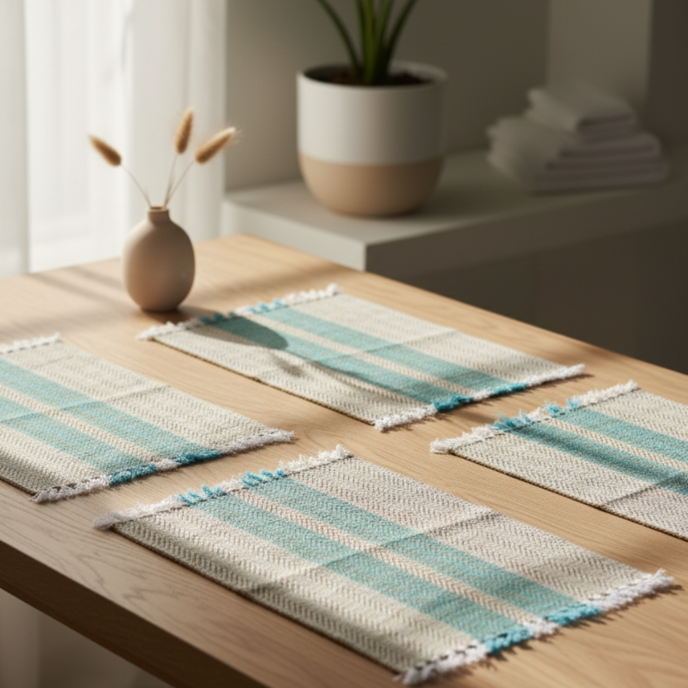 Handcrafted Korai Grass Table Mat & Runner Set