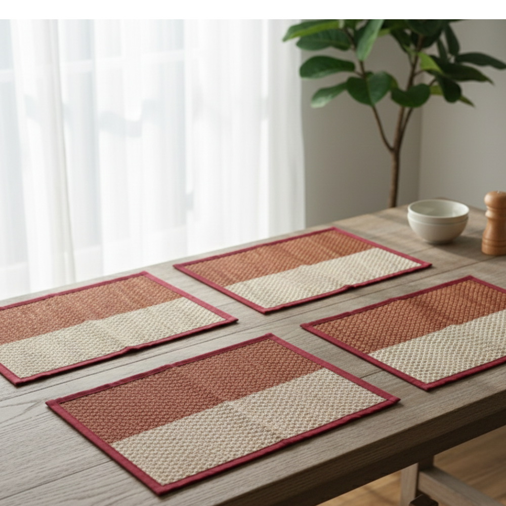 Handcrafted Korai Grass Table Mat & Runner Set