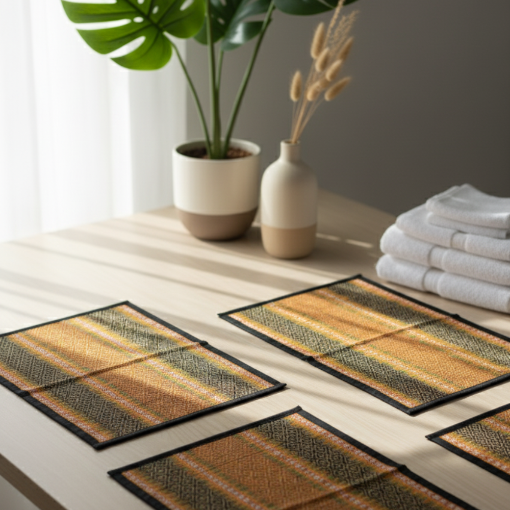 Handcrafted Korai Grass Table Mat & Runner Set