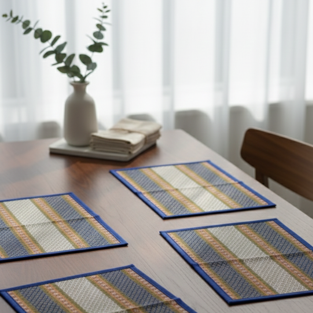 Handcrafted Korai Grass Table Mat & Runner Set