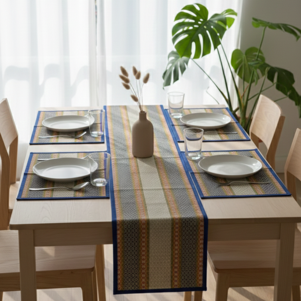Handcrafted Korai Grass Table Mat & Runner Set