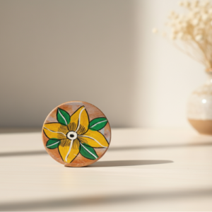 Hand-Painted Pattachitra Coasters (Wood)