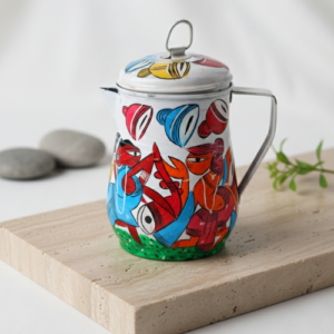 Hand-Painted Pattachitra Jug – A Fusion of Art (Stainless steel)