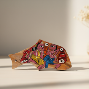 Hand-Painted Pattachitra Key Holder (Wood)