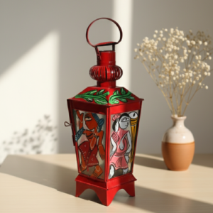 Hand-Painted Pattachitra Lantern (Tin)