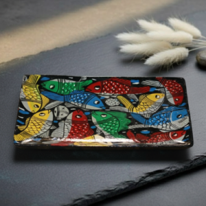 Hand-Painted Pattachitra Wooden Platter