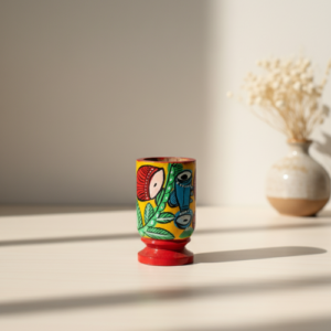 Hand-Painted Pattachitra Pen Stand (Wood)