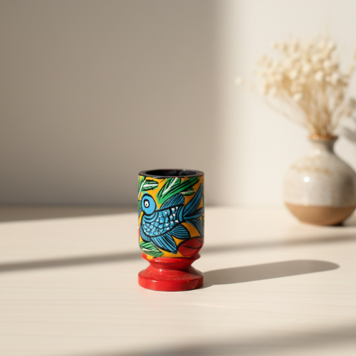 Hand-Painted Pattachitra Pen Stand (Wood)