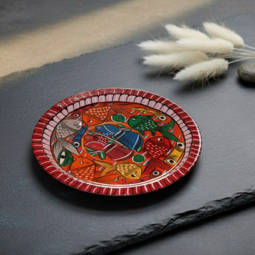 Hand-Painted Pattachitra Wall Décor (Aluminum)