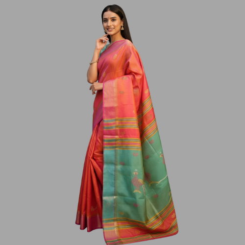 Exquisite Bishnupuri Silk Saree