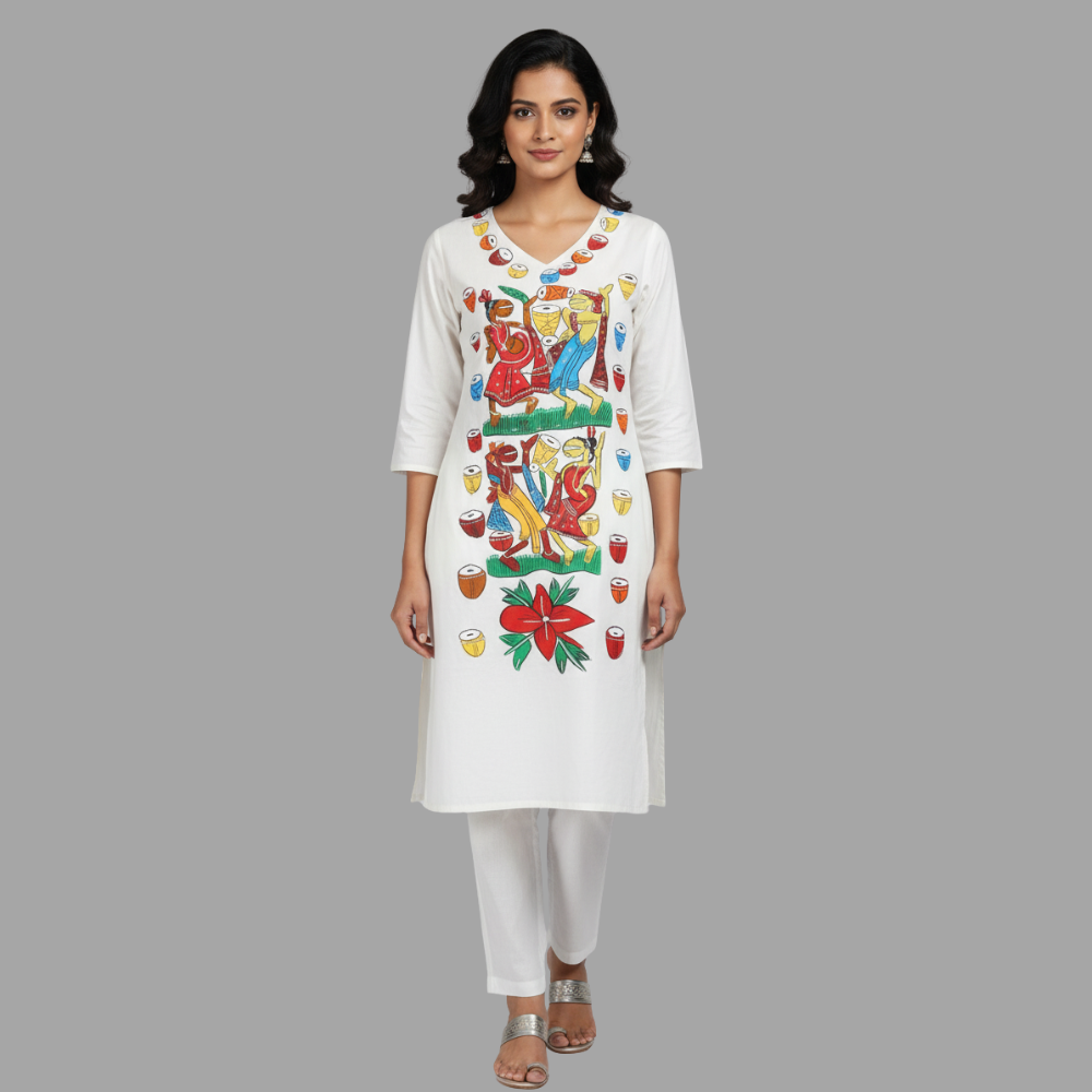 Hand-Painted Pattachitra Kurti/Tops