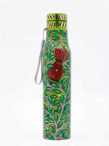 Hand-Painted Pattachitra Stainless Steel Water Bottle