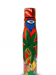 Hand-Painted Pattachitra Stainless Steel Water Bottle